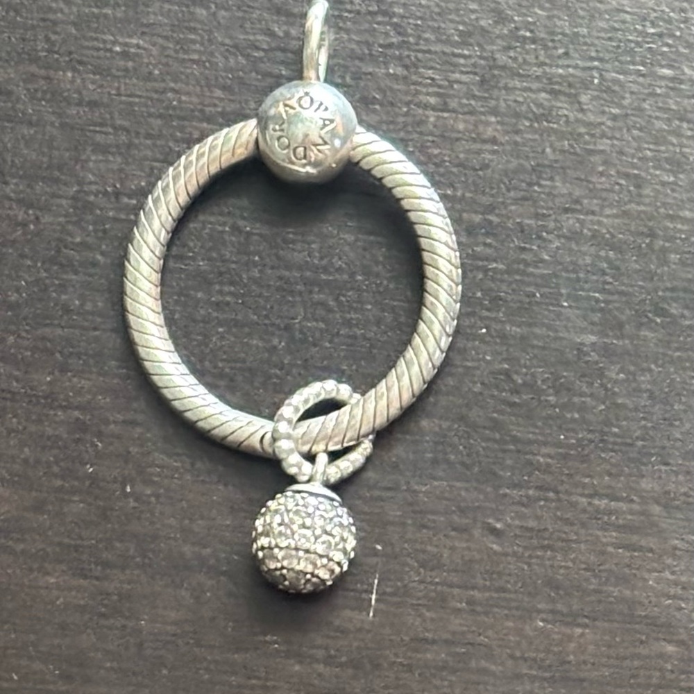 Silver Pendant with Crystal Accents